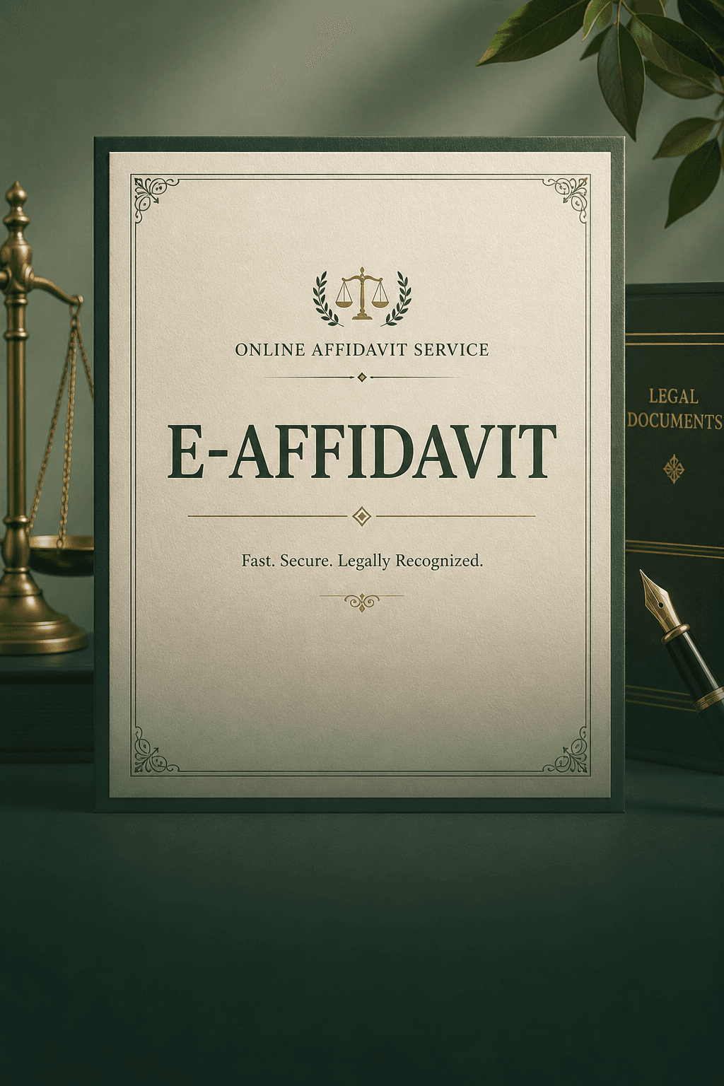 Court E-Affidavit card background