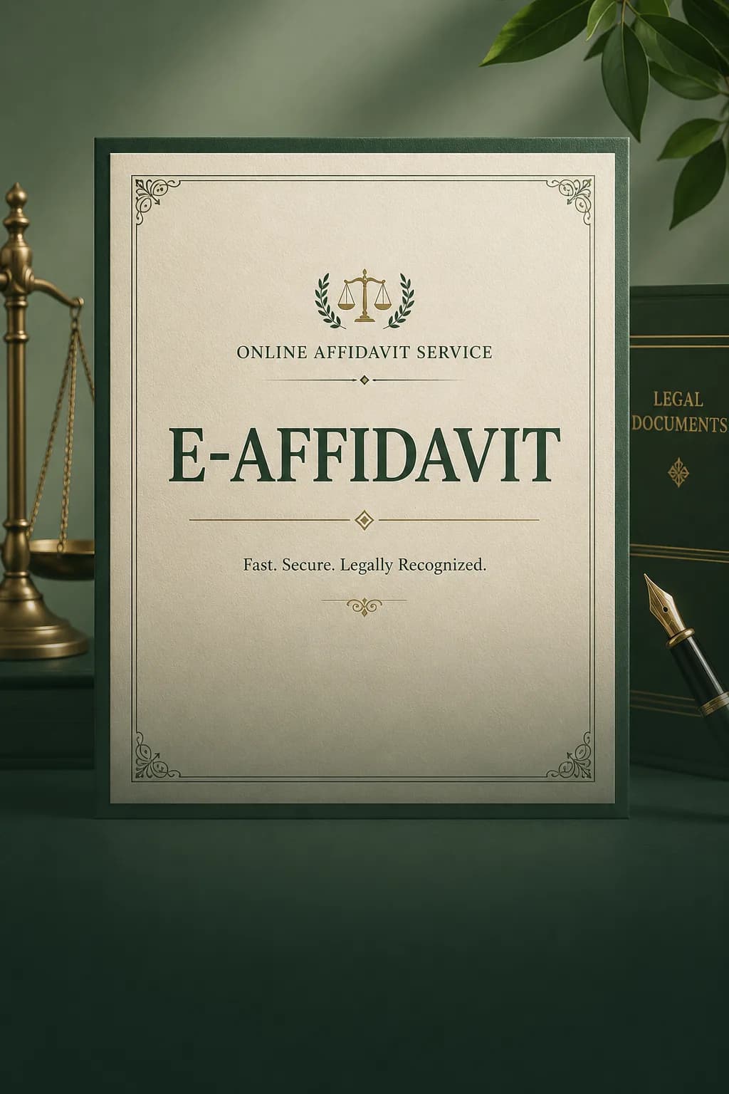 Court E-Affidavit card background