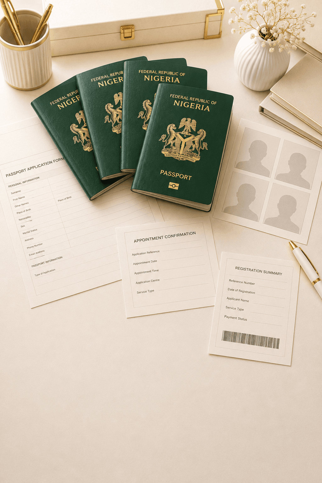 Nigeria Passport Online Registration card background