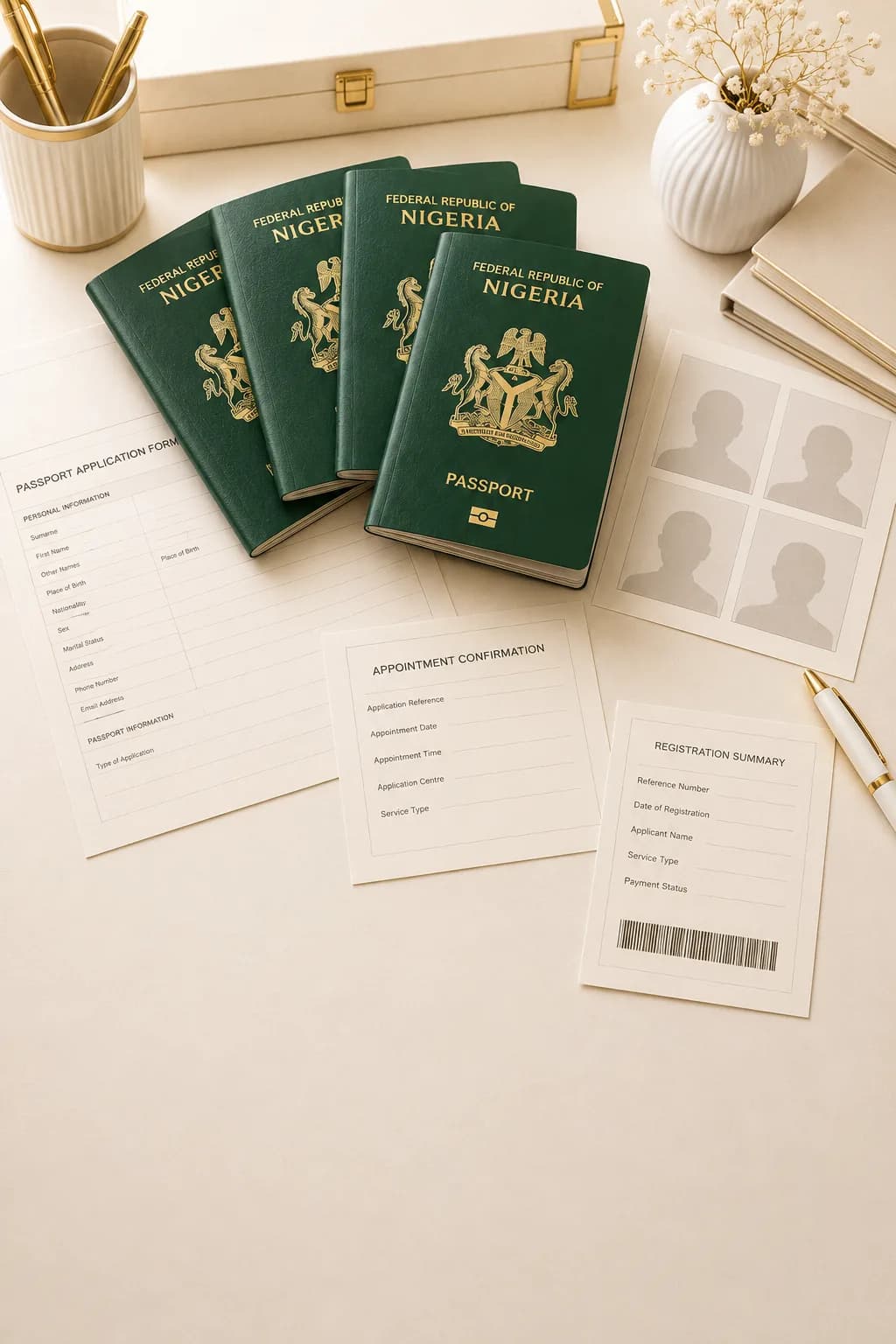 Nigeria Passport Online Registration card background