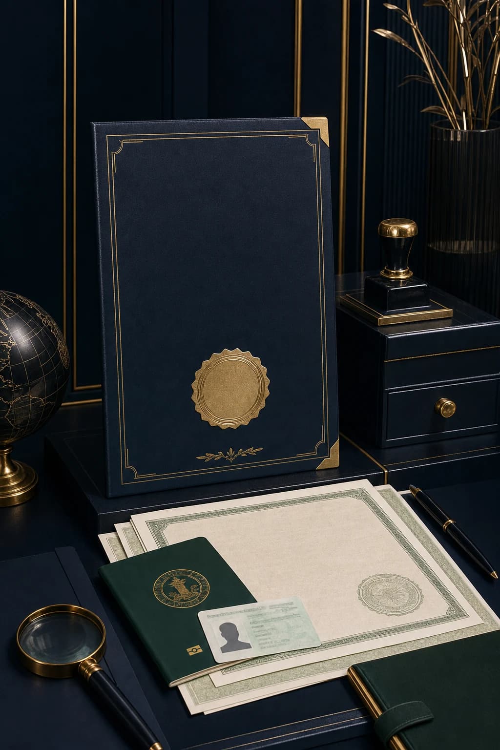 Certificate of Nationality card background